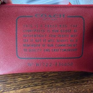 Coach Red Pebbled Leather Zip Pouch Wristlet – Storypatch | Unbranded Bag Charm